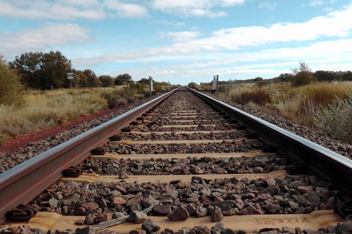 Bahngleise des Ghan